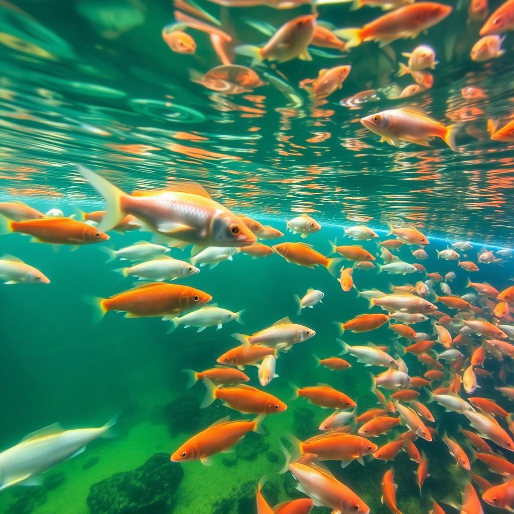 Peixes em piscicultura